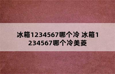 冰箱1234567哪个冷 冰箱1234567哪个冷美菱